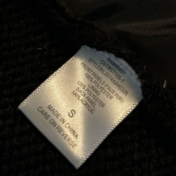 Eyeshadow soft vest Women L Faux Fur Black Open Front Sleeveless whimsigoth cozy - Picture 8 of 12